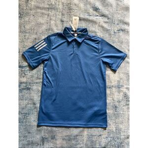 New! Adidas Trace Royal Blue Polo Golf Shirt Boys XL
